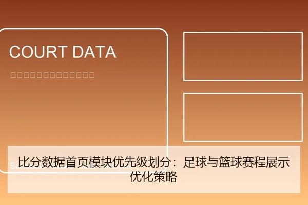 比分数据首页模块优先级划分：足球与篮球赛程展示优化策略